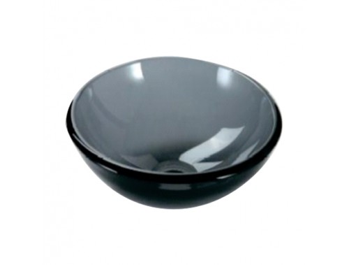 Black Gray Glass Spitton